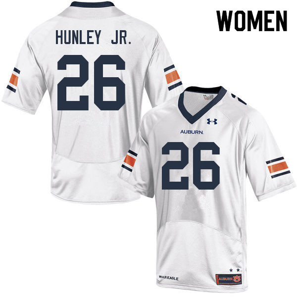 Women #26 Tony Hunley Jr. Auburn Tigers College Football Jerseys Sale-White - Click Image to Close